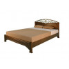 Двуспальные кровати из массива дерева с ковкой